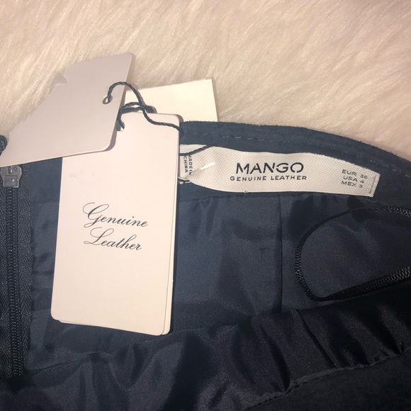🔥HOST PICK MANGO SUEDE Navy Blue SUEDE Skirt NWT - Picture 5 of 8